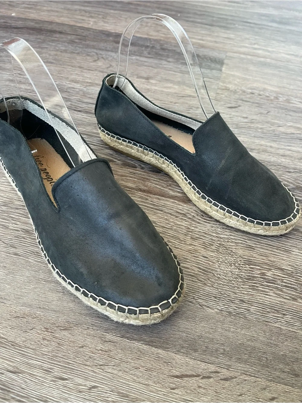 Free People | Black Laurel Canyon Flat Espadrille Loafer Sandals Size 37 - Picture 4 of 9